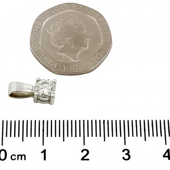 9ct white gold Diamond 0.50cts solitaire Pendant